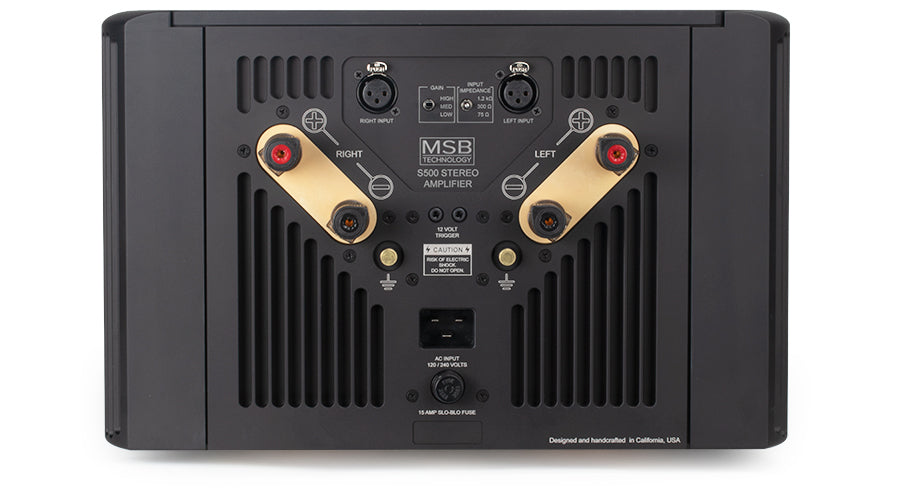 MSB S500 Stereo Power Amplifier - Alma Music and Audio - San Diego, California